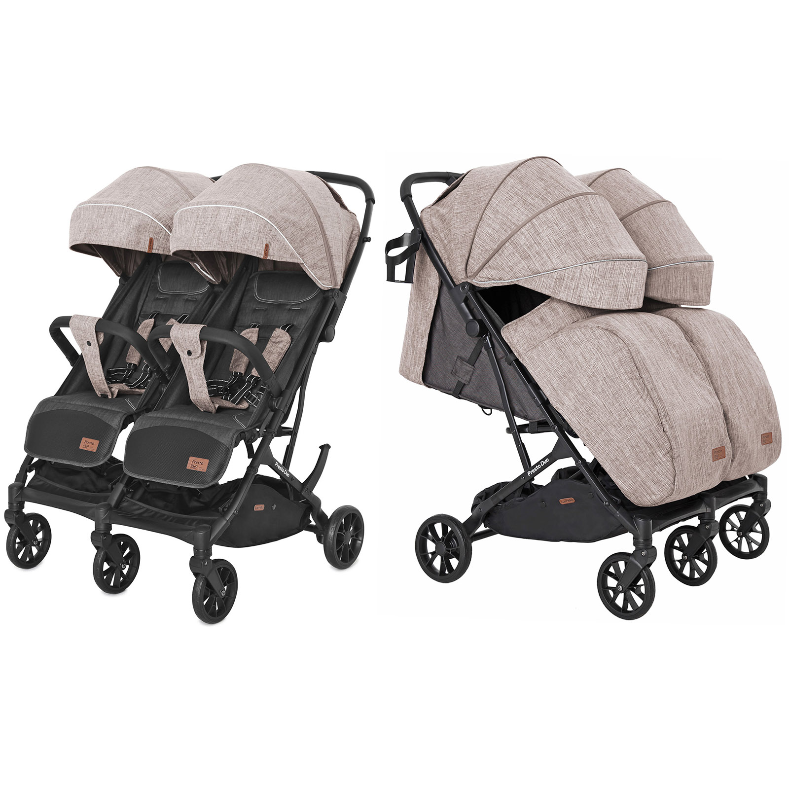 Прогулянкова коляска CARRELLO Presto Duo CRL-5506 Steam Beige (Каррелло Престо Дуо)